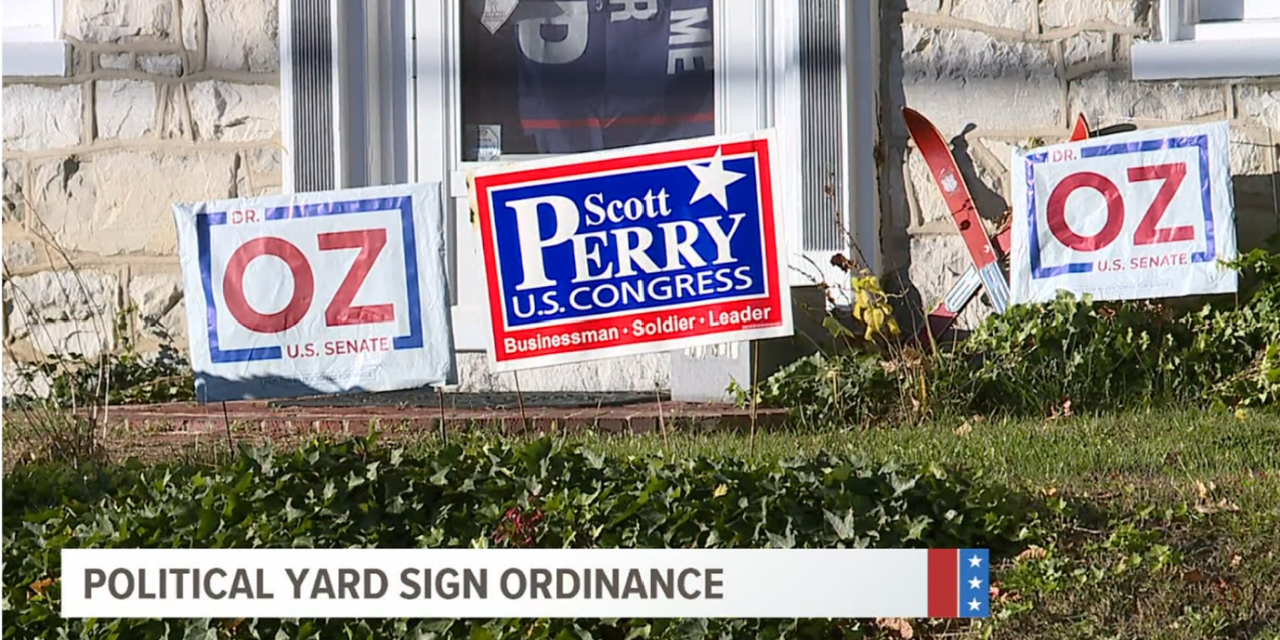 Should Local Government in Pennsylvania Limit Political Lawn Signs?